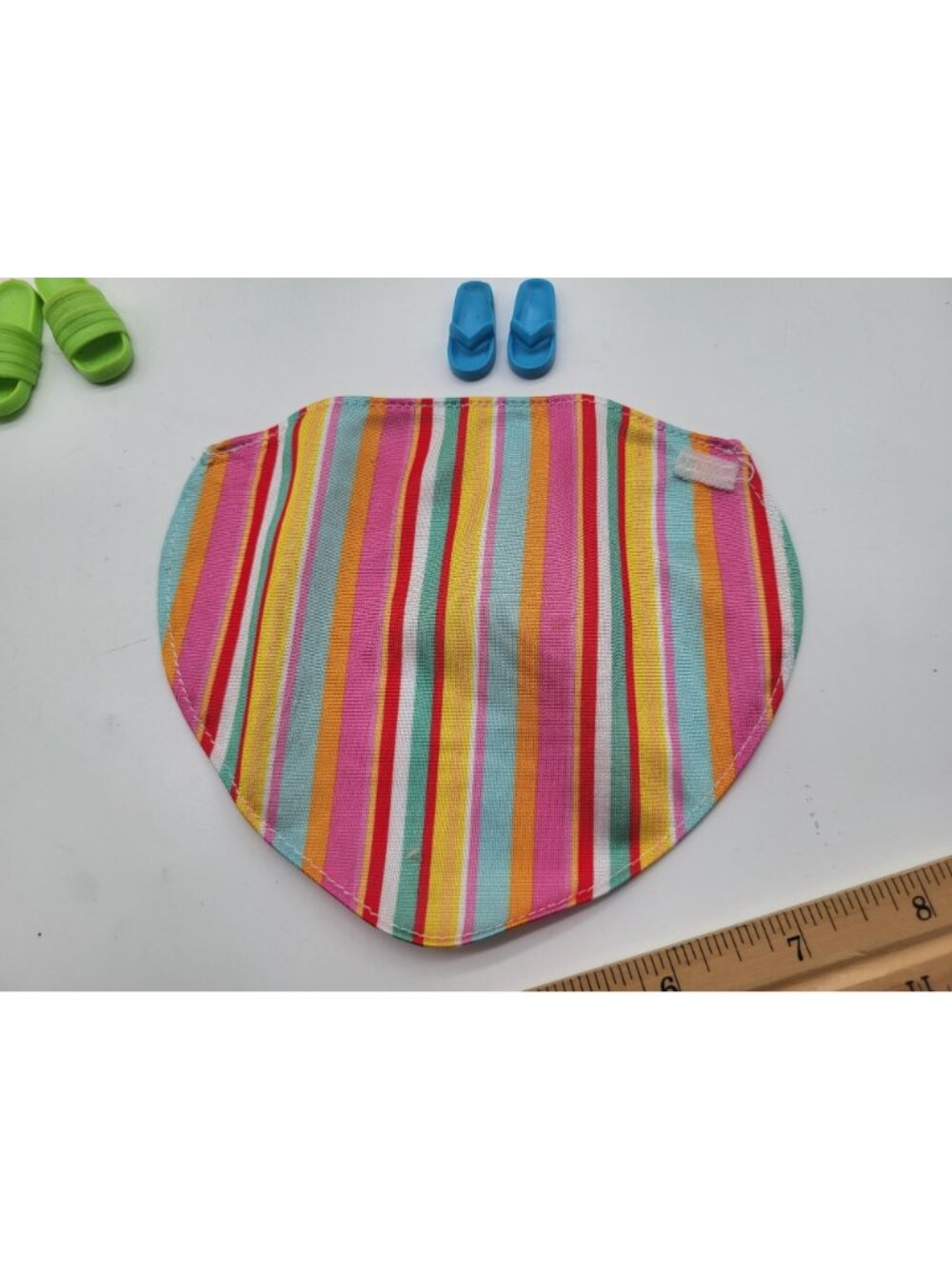 Barbie & Ken Summer Beach Outfit Lot Flip Flops Slides Trunks Sarong Sunglasses - Picture 4 of 6